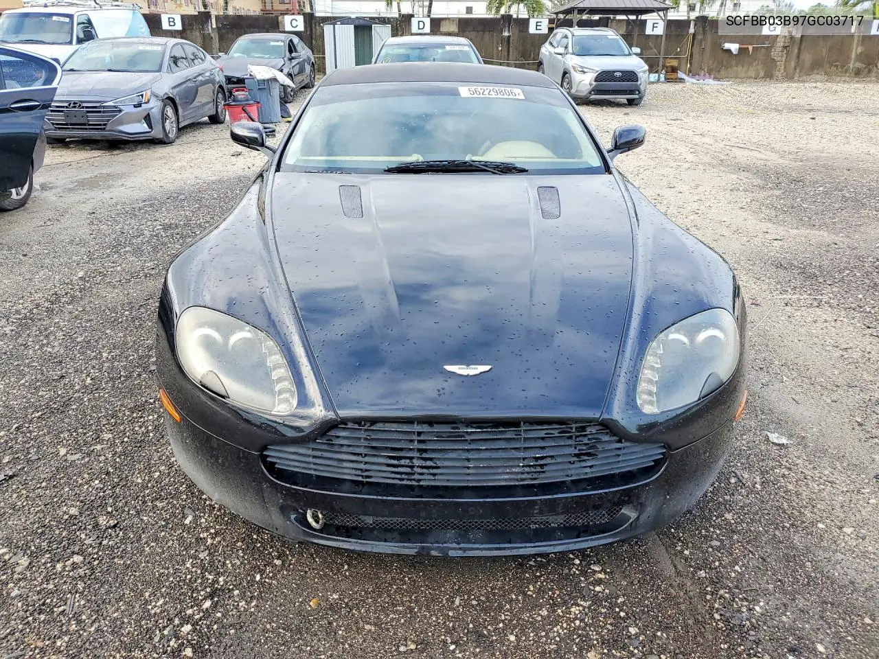 2007 Aston Martin V8 Vantage VIN: SCFBB03B97GC03717 Lot: 56229806