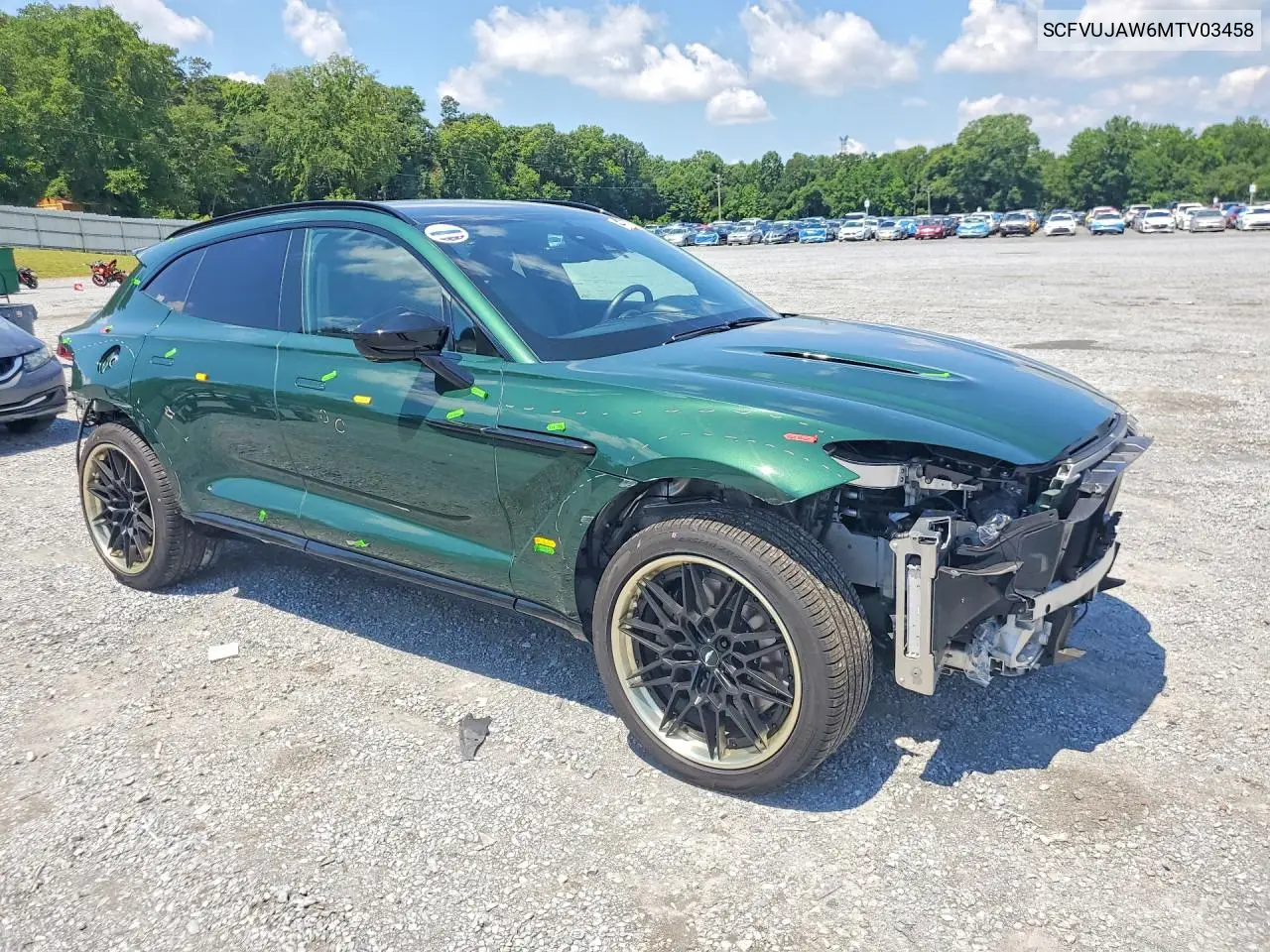 2021 Aston Martin Dbx VIN: SCFVUJAW6MTV03458 Lot: 59145246