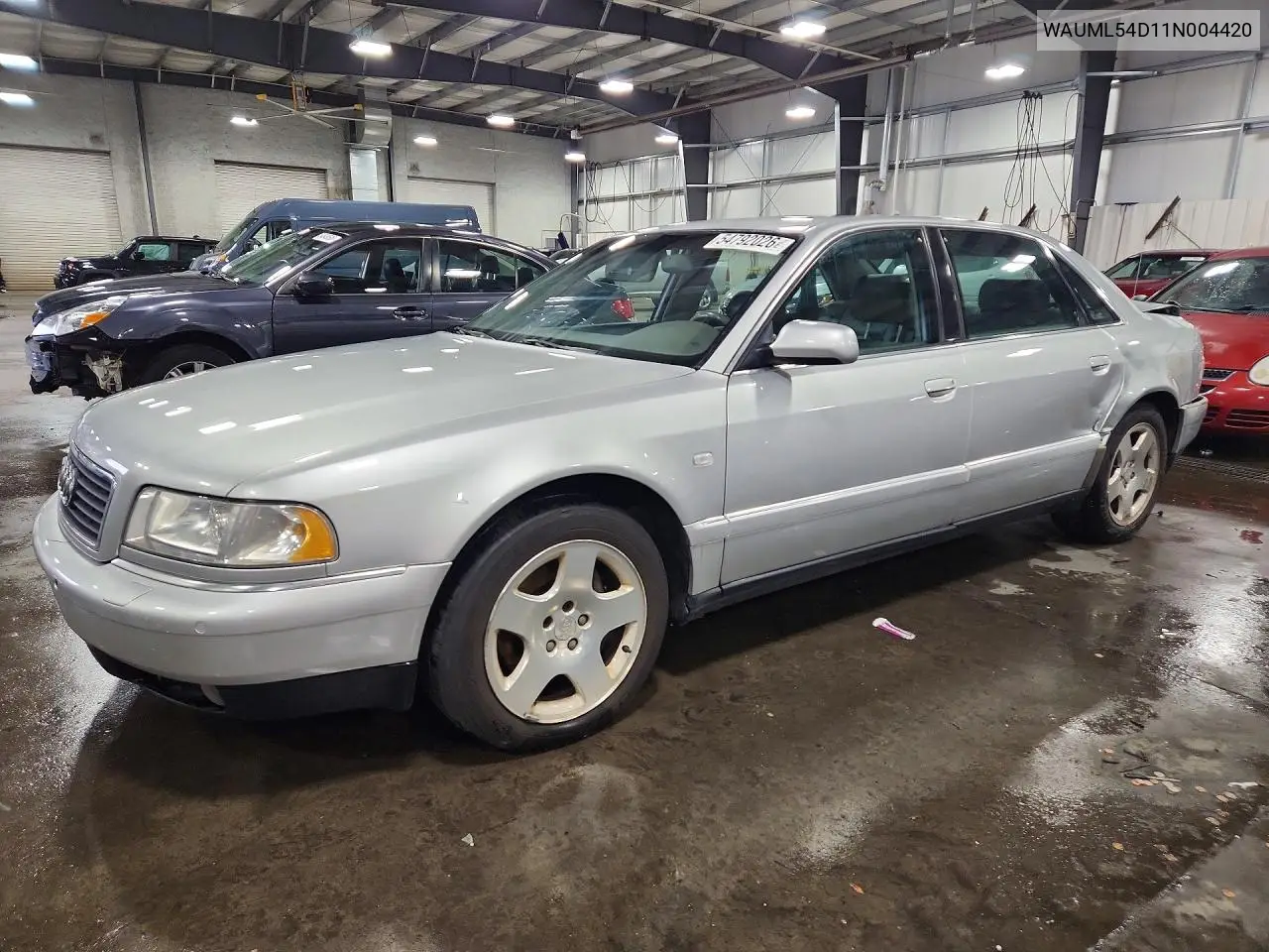 2001 Audi A8 L Quattro VIN: WAUML54D11N004420 Lot: 54792026