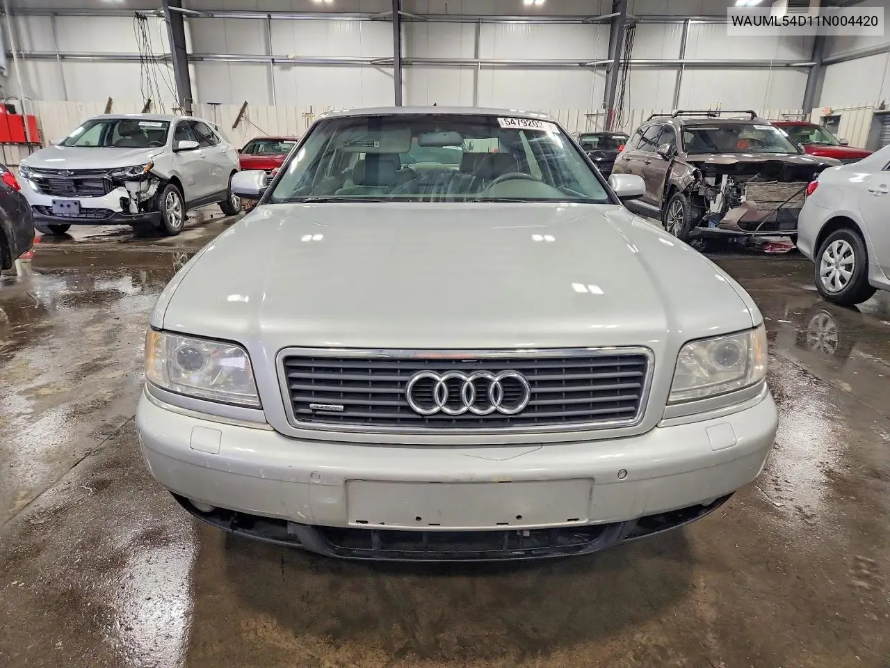2001 Audi A8 L Quattro VIN: WAUML54D11N004420 Lot: 54792026