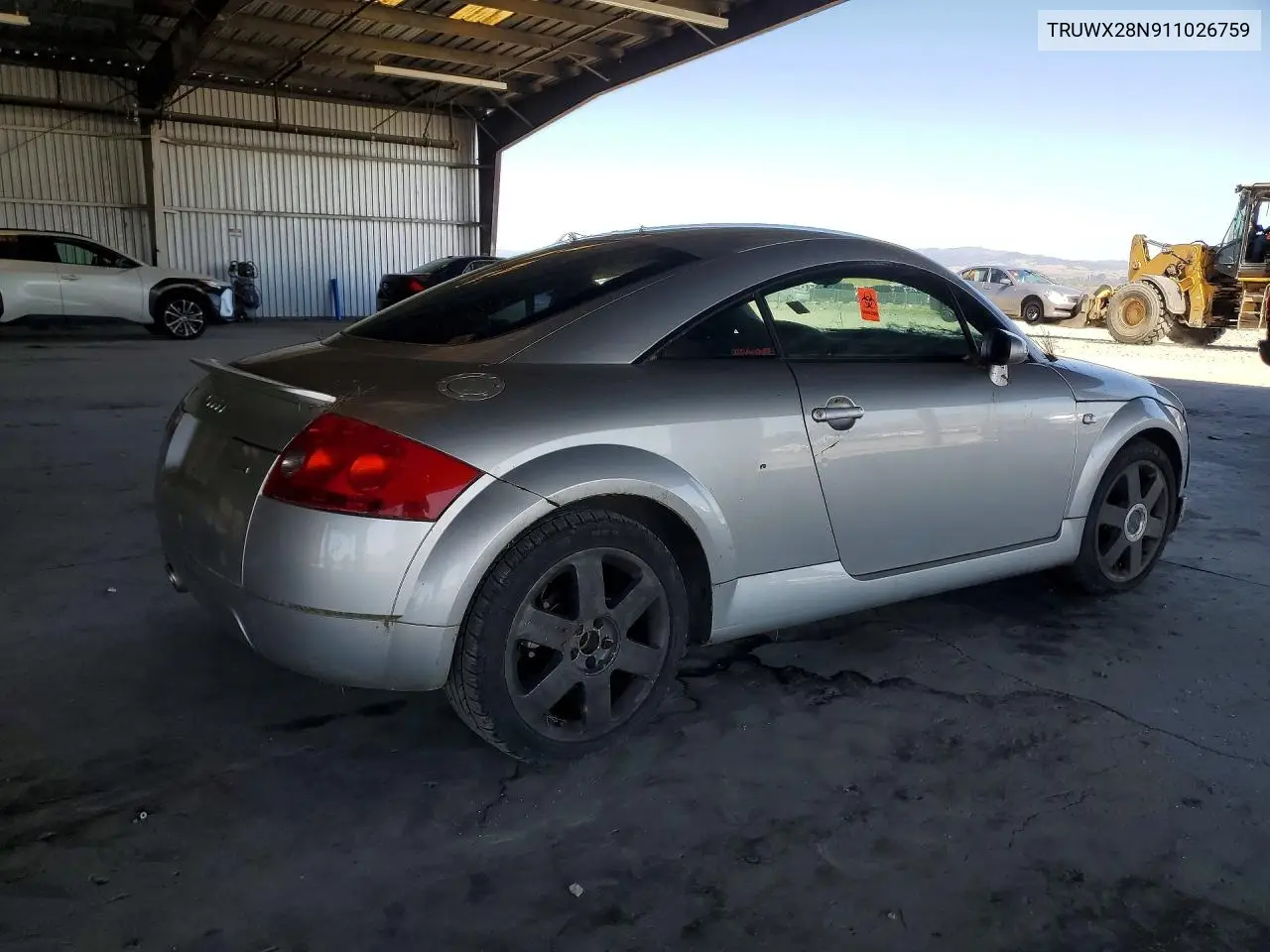 2001 Audi Tt Quattro VIN: TRUWX28N911026759 Lot: 55982946