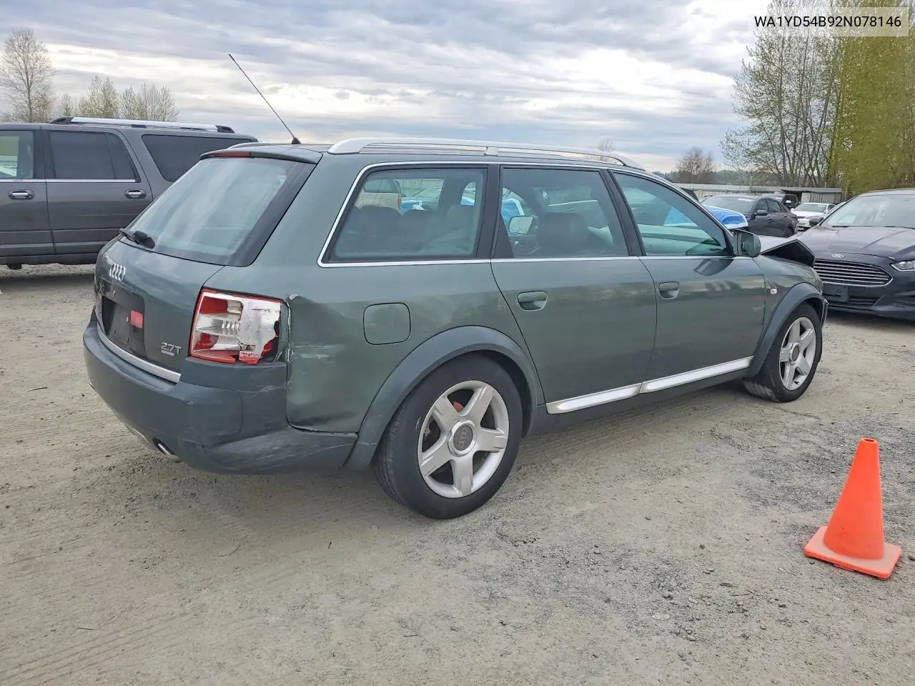 2002 Audi Allroad VIN: WA1YD54B92N078146 Lot: 49663366