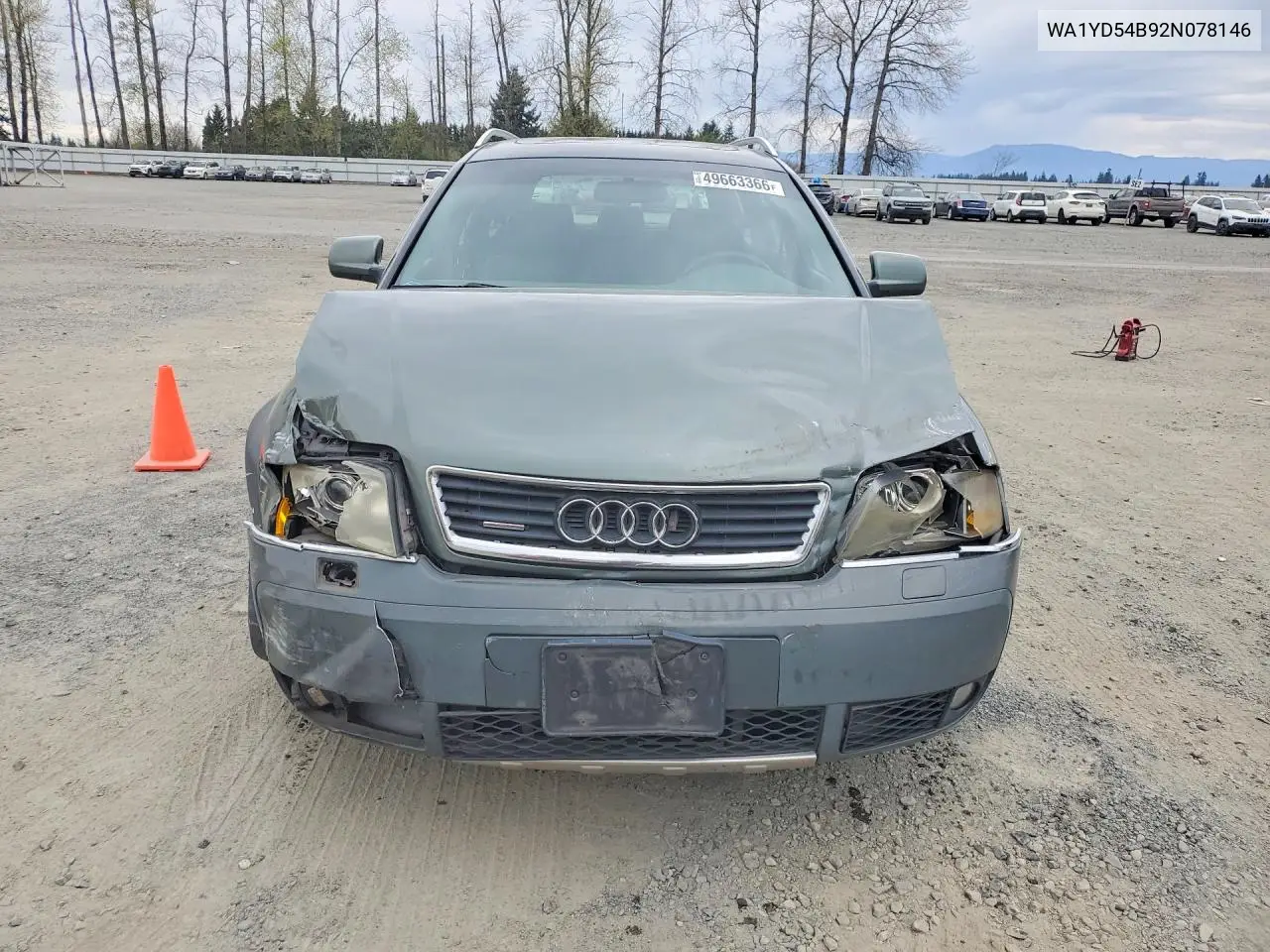 2002 Audi Allroad VIN: WA1YD54B92N078146 Lot: 49663366