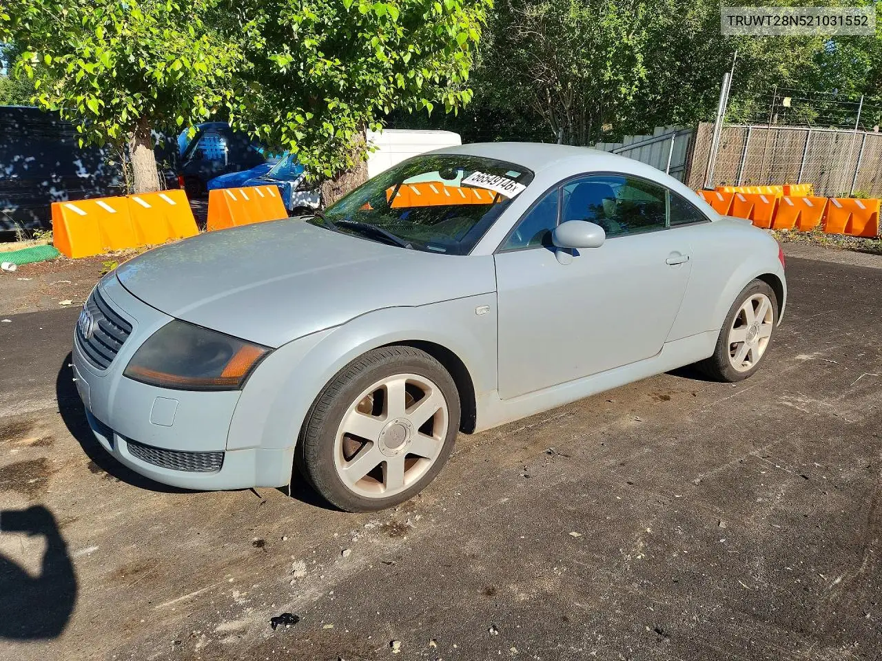 2002 Audi Tt Quattro VIN: TRUWT28N521031552 Lot: 56549146