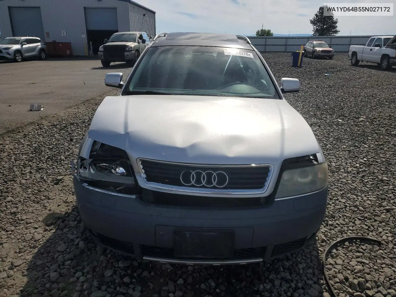 2005 Audi Allroad VIN: WA1YD64B55N027172 Lot: 58069976