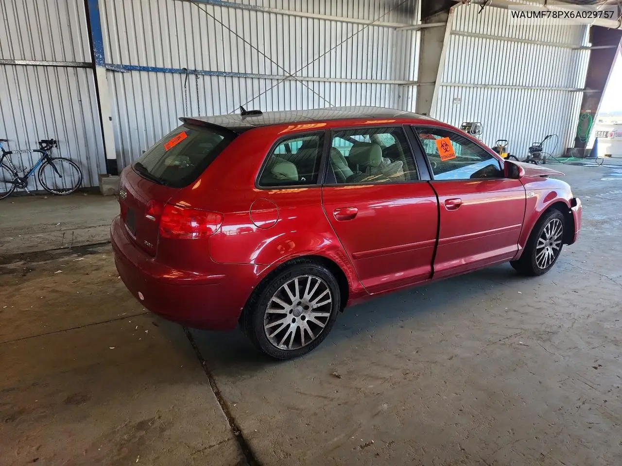 2006 Audi A3 2.0 Sport VIN: WAUMF78PX6A029757 Lot: 58054736