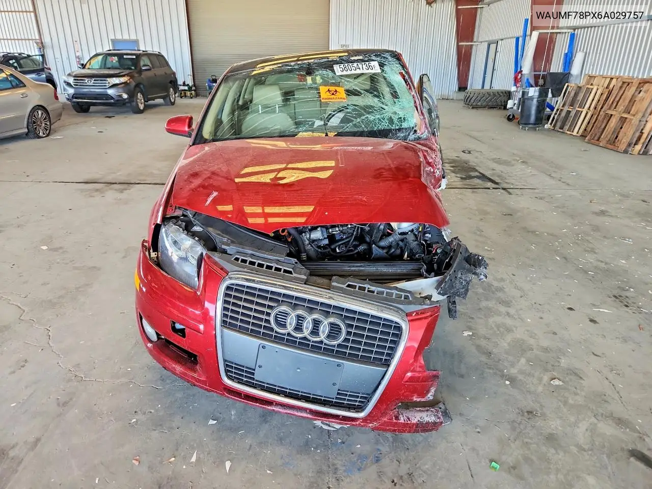 2006 Audi A3 2.0 Sport VIN: WAUMF78PX6A029757 Lot: 58054736