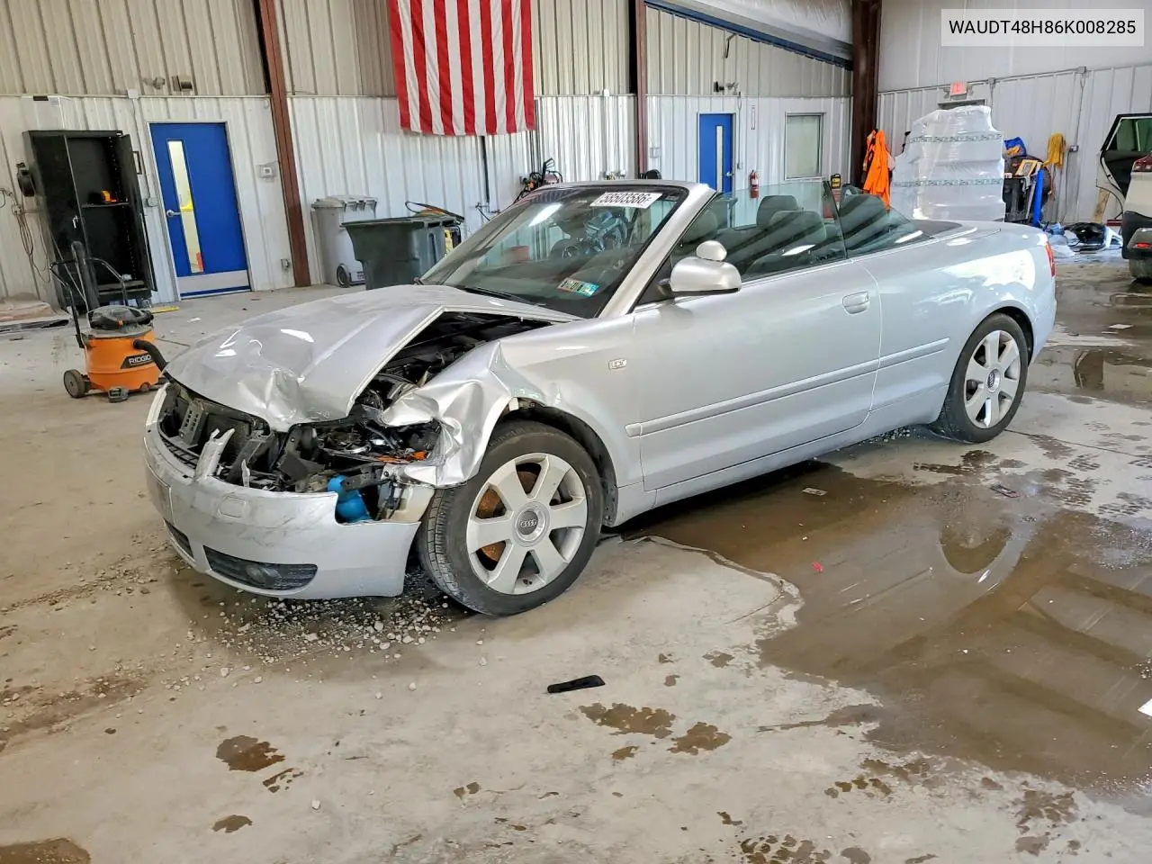 2006 Audi A4 Quattro VIN: WAUDT48H86K008285 Lot: 58503586