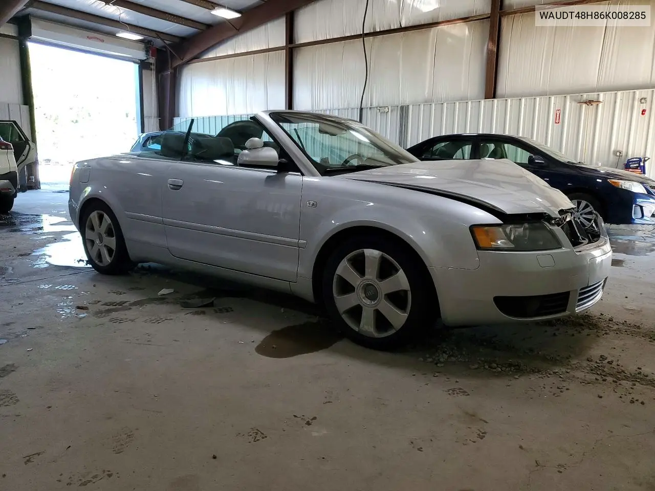 2006 Audi A4 Quattro VIN: WAUDT48H86K008285 Lot: 58503586