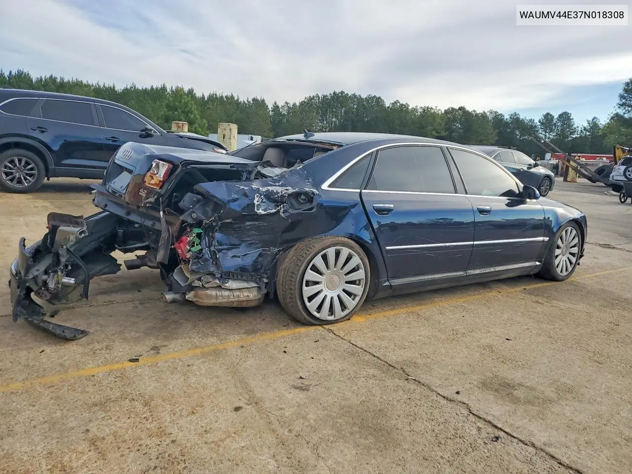 2007 Audi A8 L Quattro VIN: WAUMV44E37N018308 Lot: 46317936
