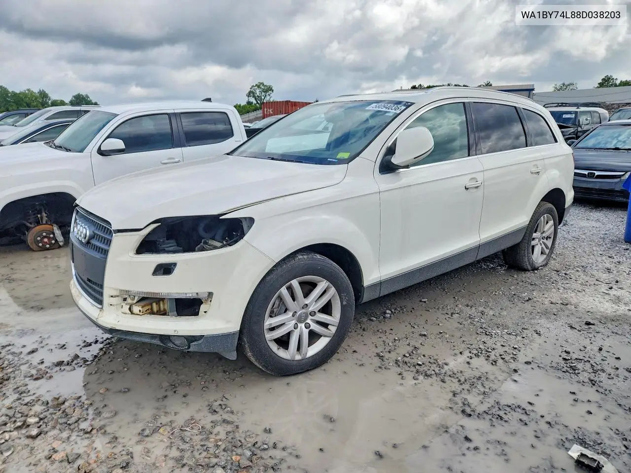 2008 Audi Q7 3.6 Quattro Premium VIN: WA1BY74L88D038203 Lot: 58094036
