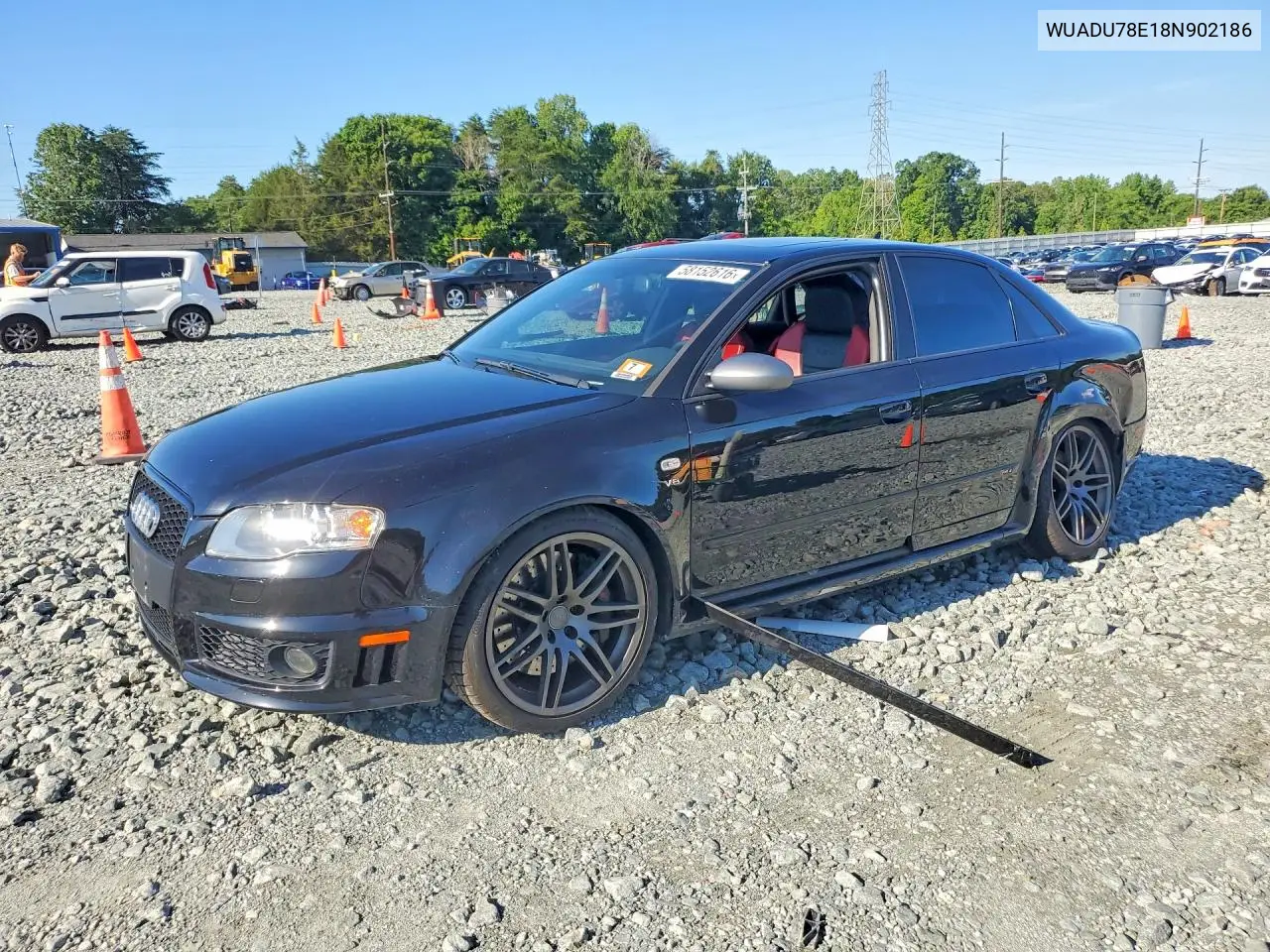 2008 Audi Rs4 Quattro VIN: WUADU78E18N902186 Lot: 58152616