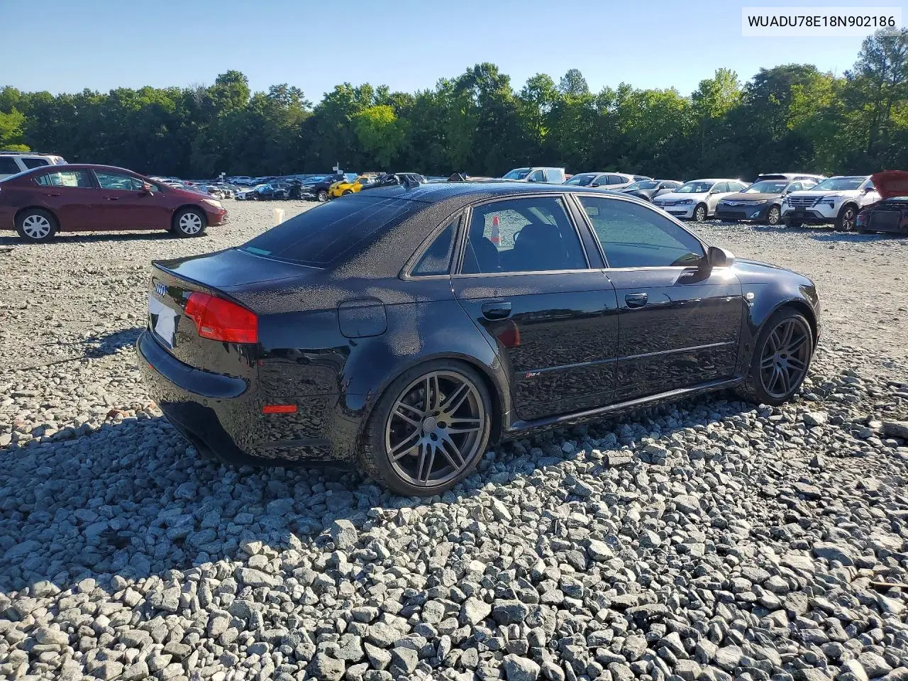 2008 Audi Rs4 Quattro VIN: WUADU78E18N902186 Lot: 58152616