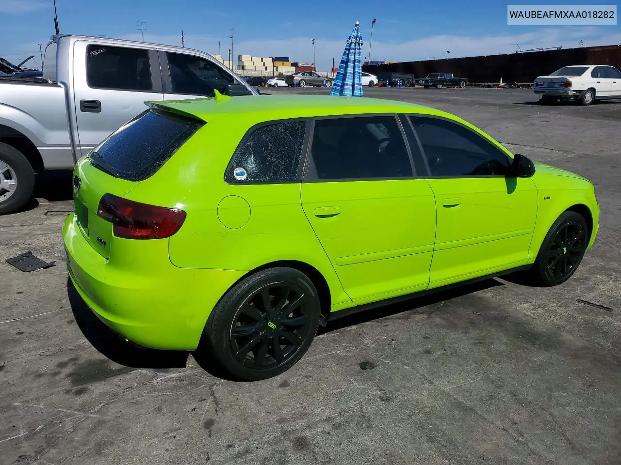 2010 Audi A3 Premium VIN: WAUBEAFMXAA018282 Lot: 57078776