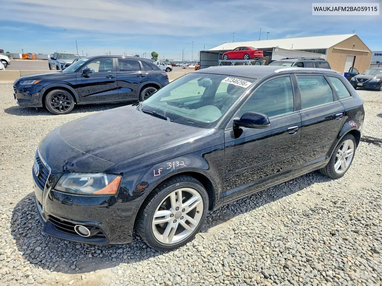 2011 Audi A3 Premium Plus VIN: WAUKJAFM2BA059115 Lot: 57346296