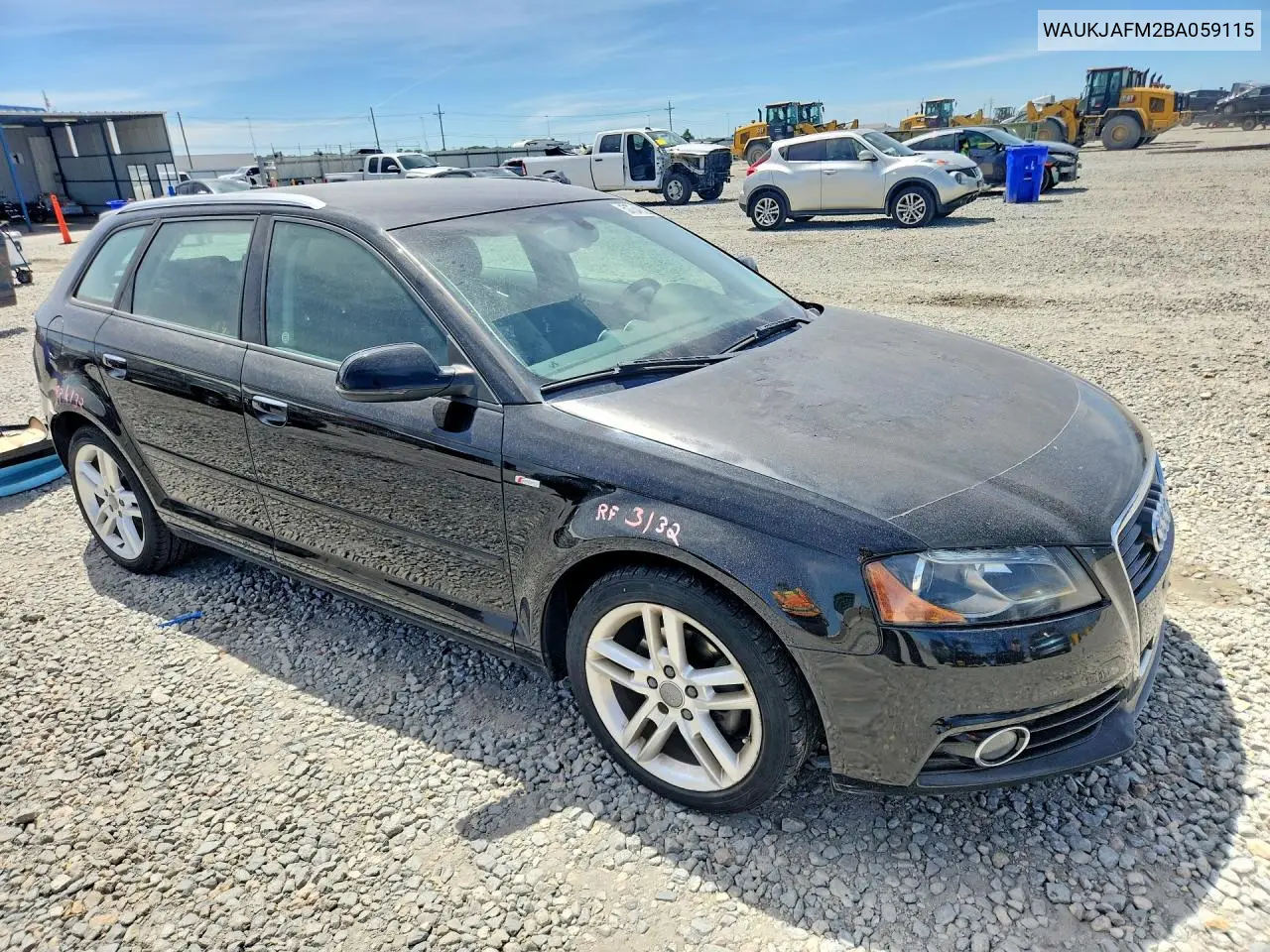 2011 Audi A3 Premium Plus VIN: WAUKJAFM2BA059115 Lot: 57346296