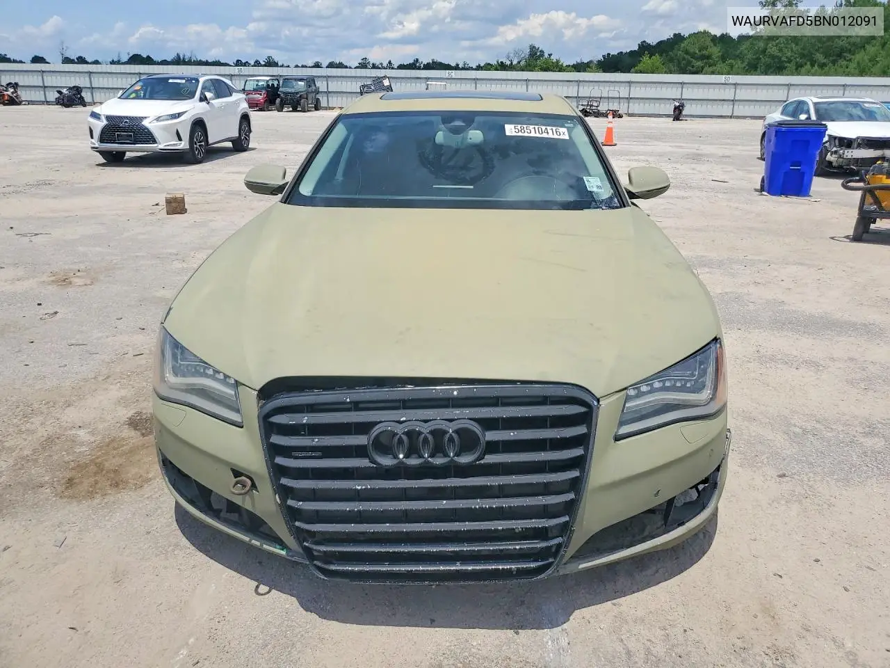 2011 Audi A8 L Quattro VIN: WAURVAFD5BN012091 Lot: 58510416