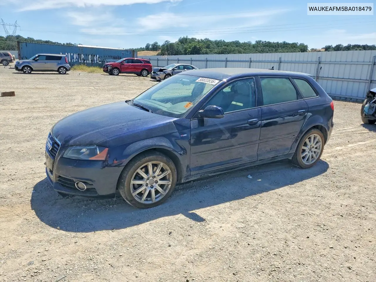 2011 Audi A3 Premium Plus VIN: WAUKEAFM5BA018479 Lot: 58833836