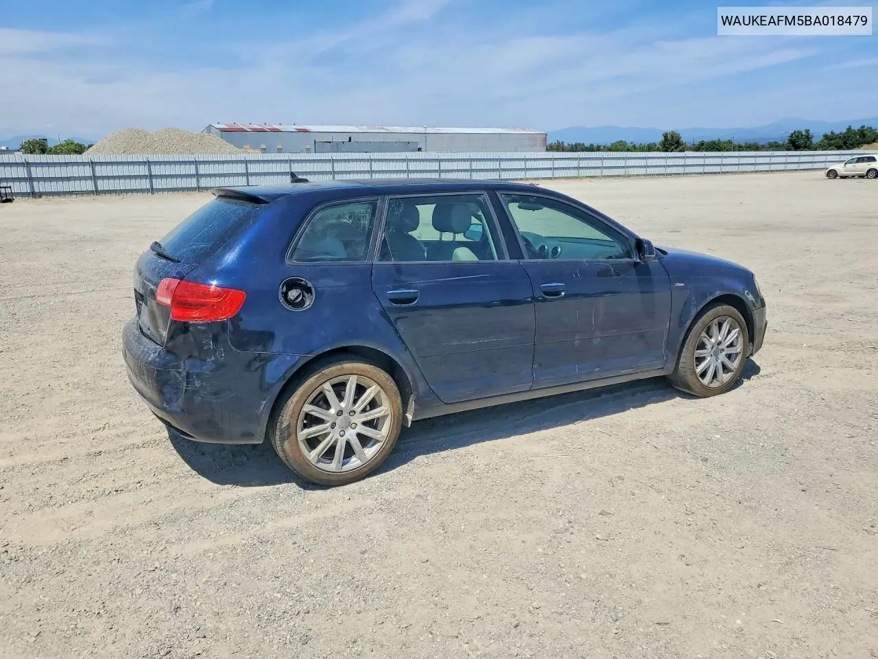 2011 Audi A3 Premium Plus VIN: WAUKEAFM5BA018479 Lot: 58833836