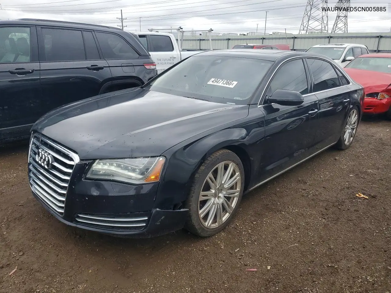 2012 Audi A8 VIN: WAURVAFD5CN005885 Lot: 49471366