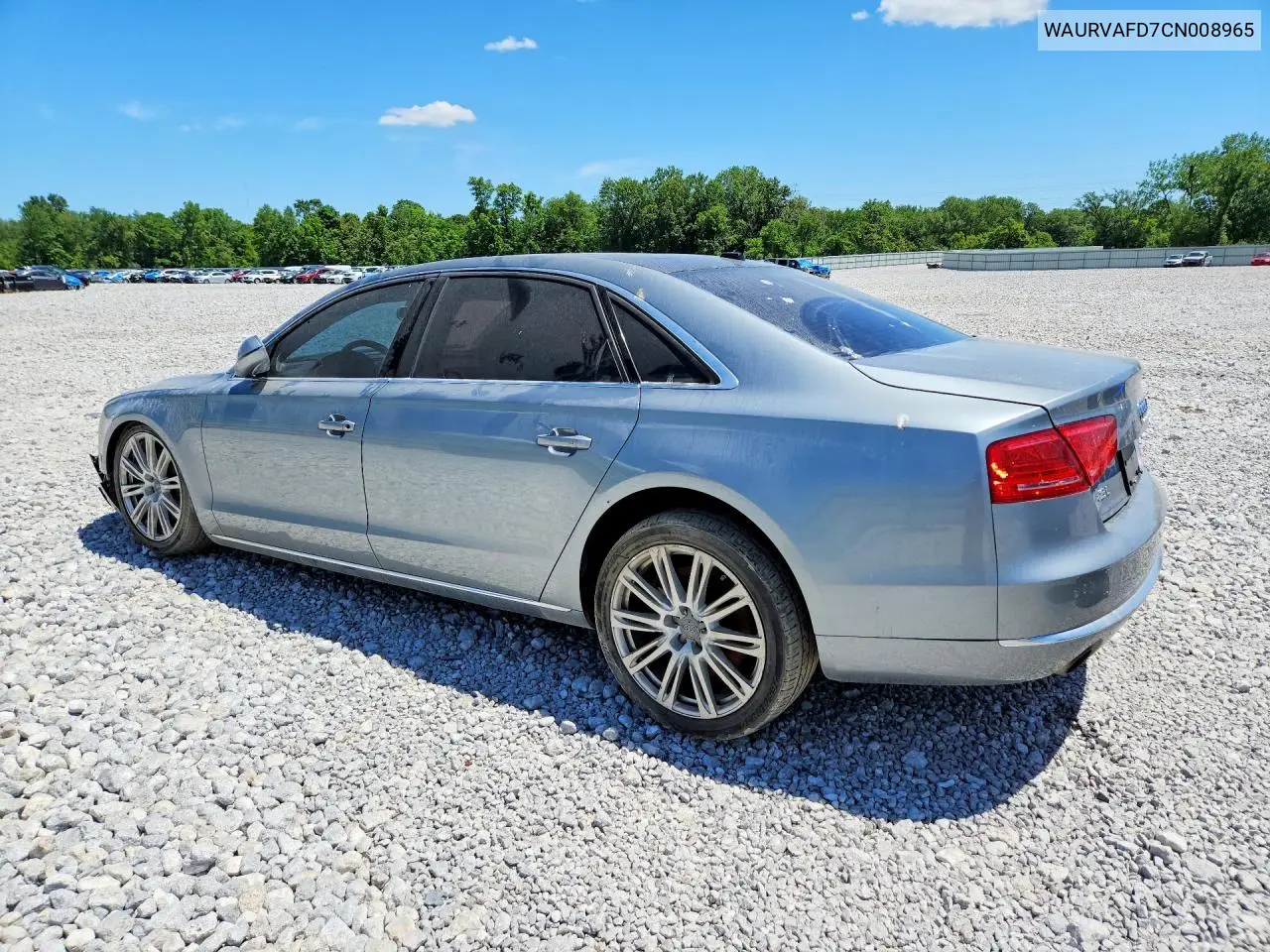 2012 Audi A8 L Quattro VIN: WAURVAFD7CN008965 Lot: 55776916