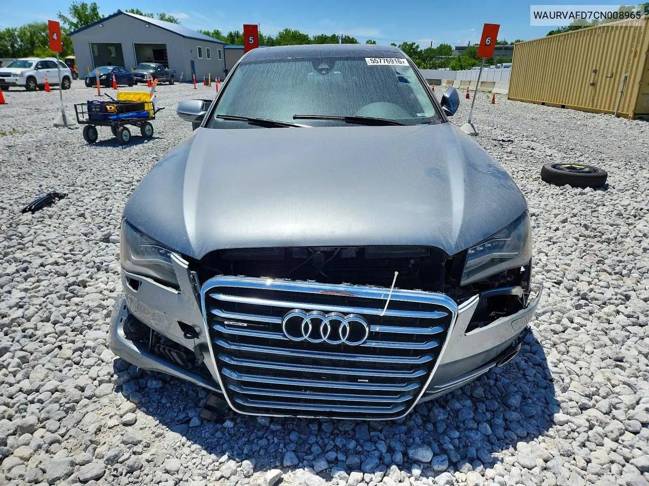 2012 Audi A8 L Quattro VIN: WAURVAFD7CN008965 Lot: 55776916
