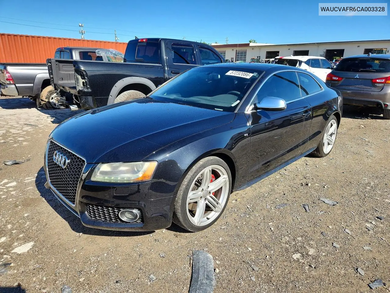 2012 Audi S5 Premium Plus VIN: WAUCVAFR6CA003328 Lot: 57232086