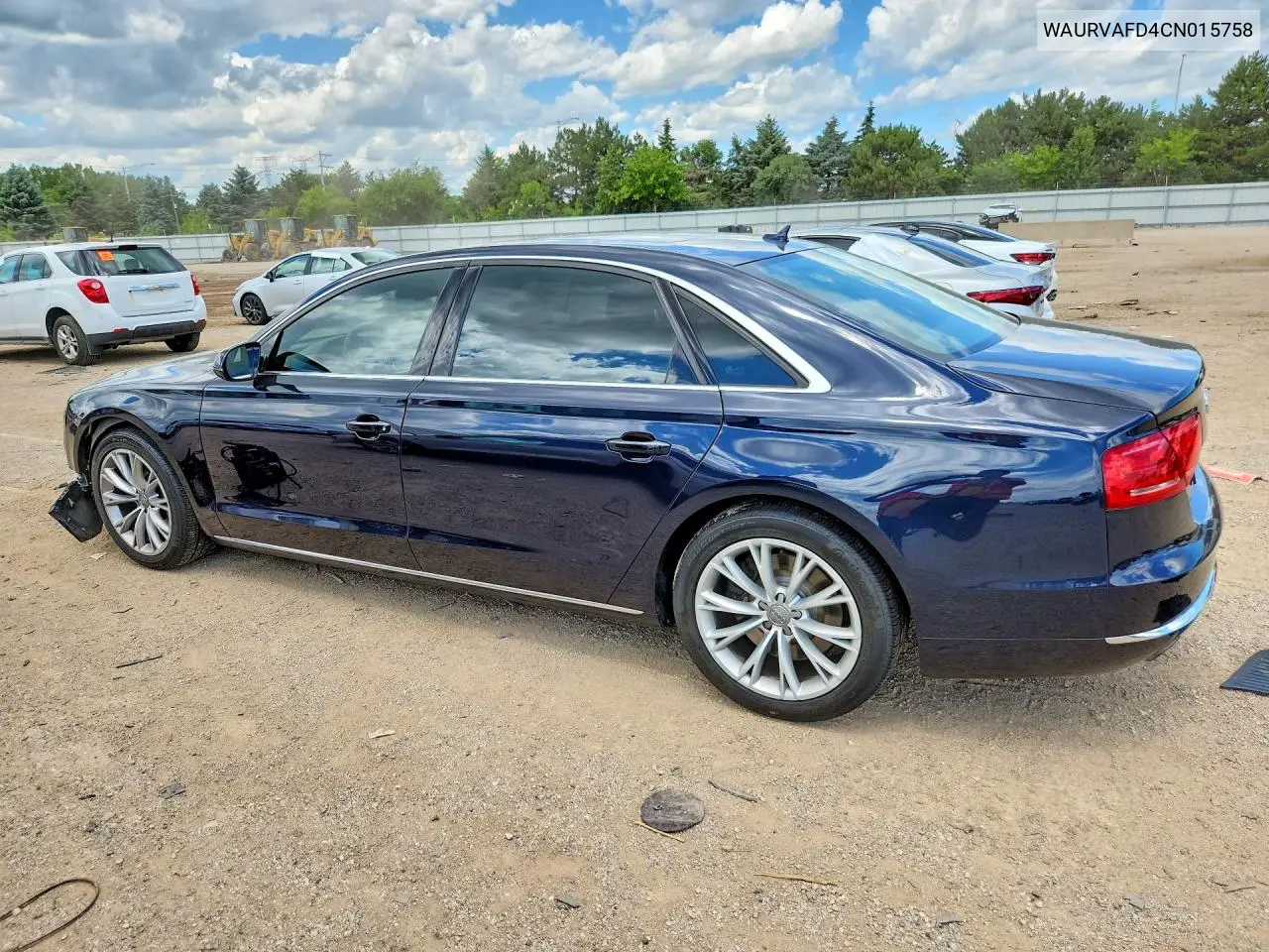 2012 Audi A8 L Quattro VIN: WAURVAFD4CN015758 Lot: 58117226
