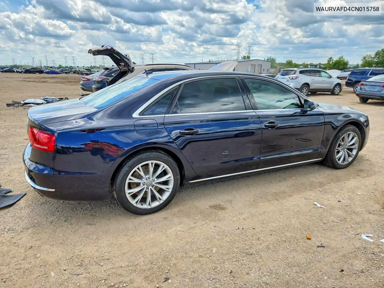 2012 Audi A8 L Quattro VIN: WAURVAFD4CN015758 Lot: 58117226