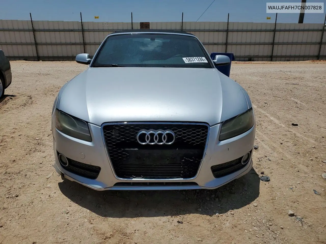 2012 Audi A5 Premium Plus VIN: WAUJFAFH7CN007828 Lot: 58371286