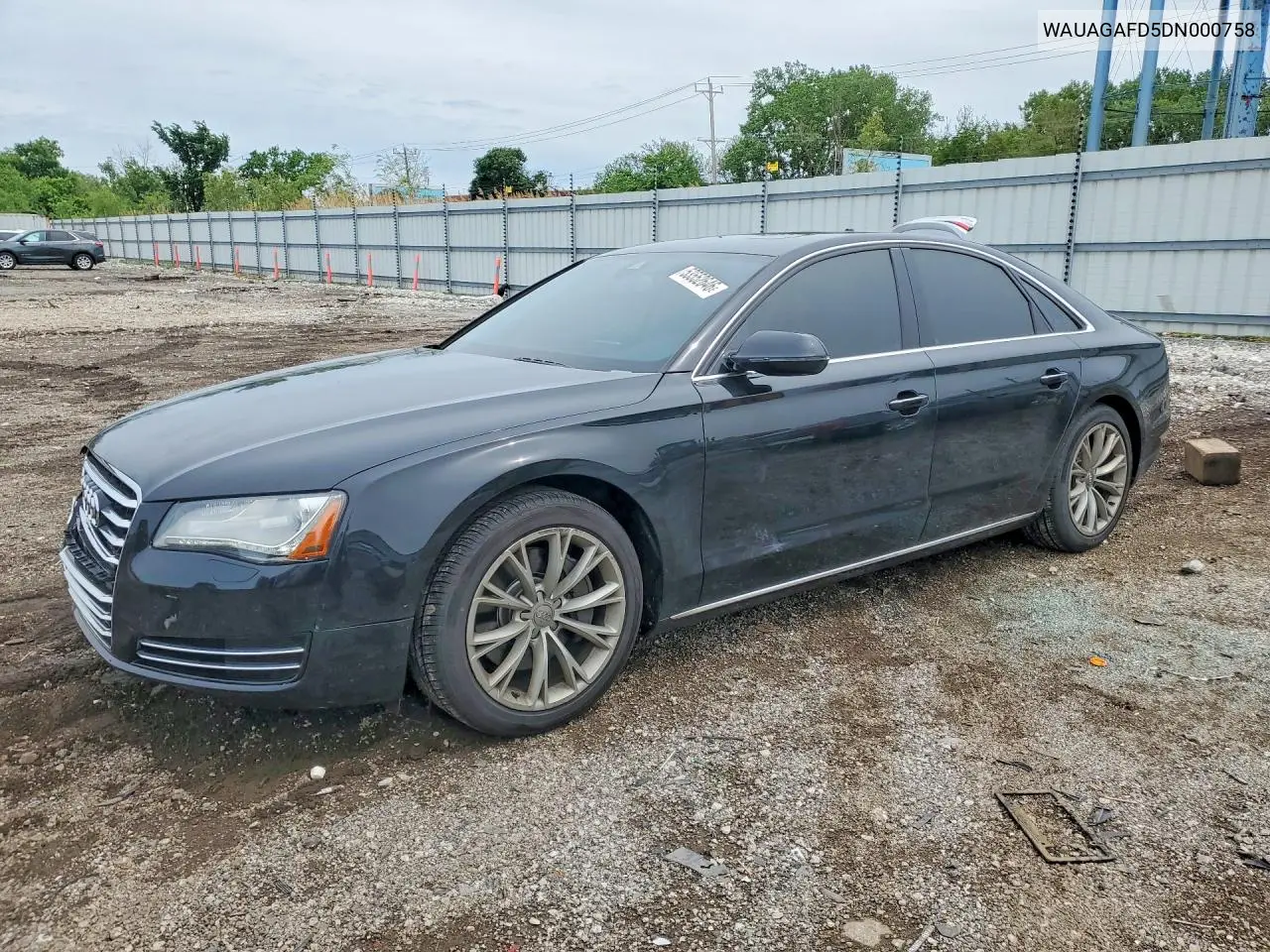 2013 Audi A8 Quattro VIN: WAUAGAFD5DN000758 Lot: 53552646
