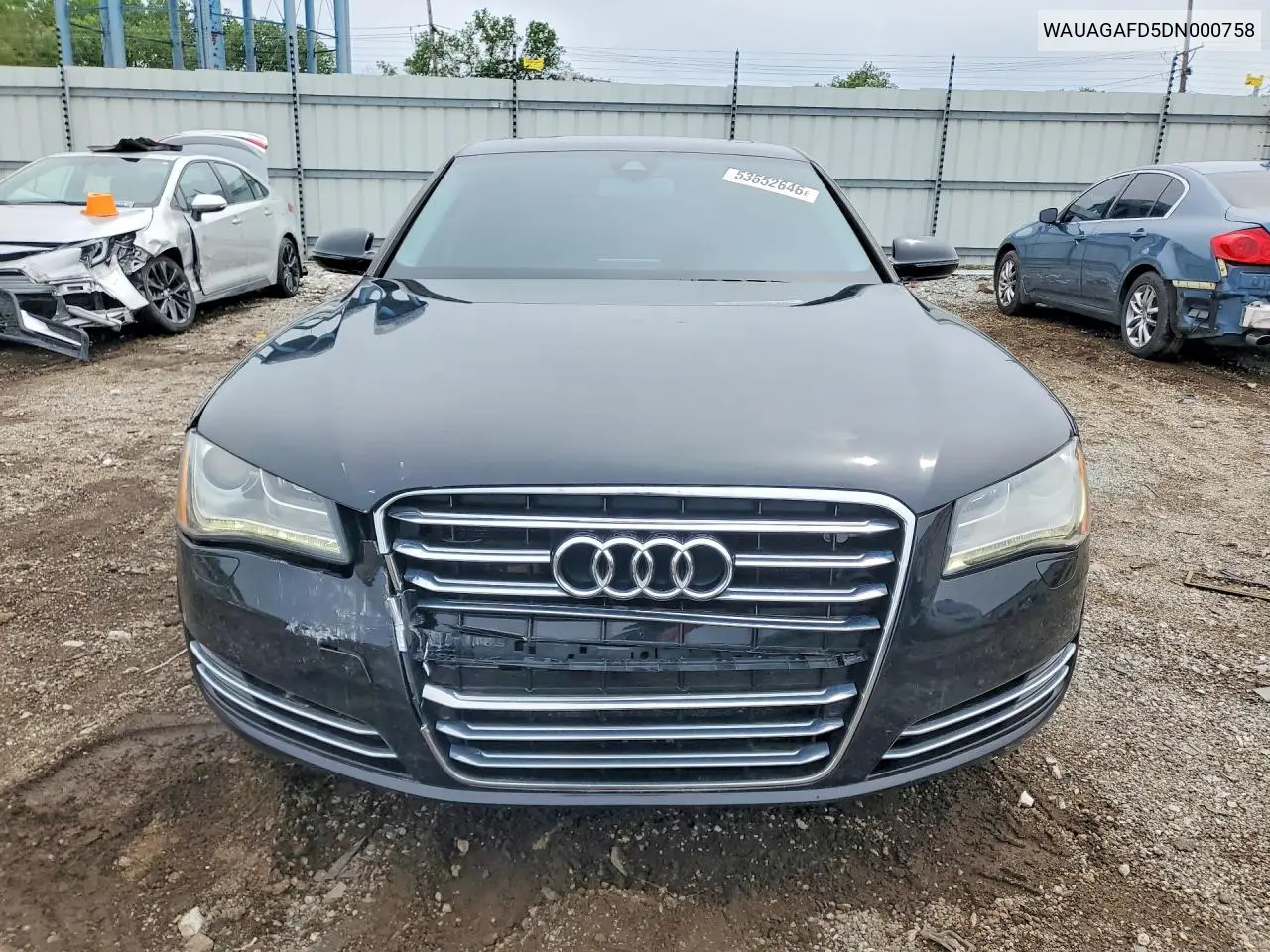 2013 Audi A8 Quattro VIN: WAUAGAFD5DN000758 Lot: 53552646