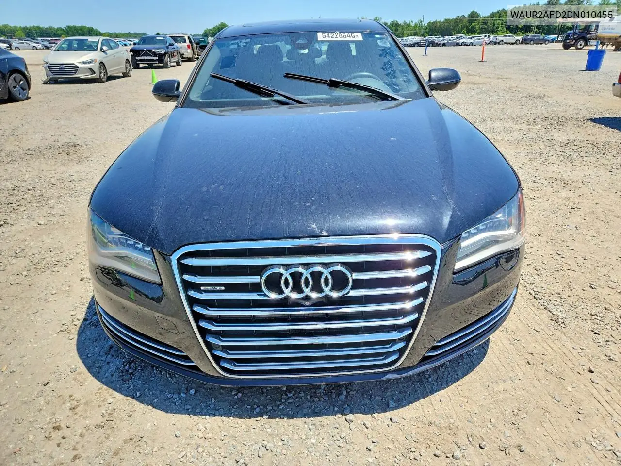 2013 Audi A8 L Quattro VIN: WAUR2AFD2DN010455 Lot: 54228646