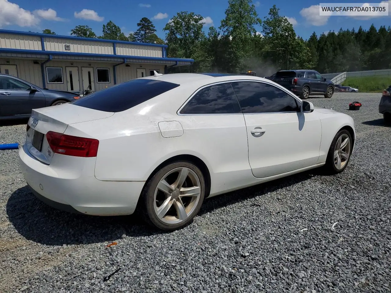 2013 Audi A5 Premium VIN: WAUCFAFR7DA013705 Lot: 56206546