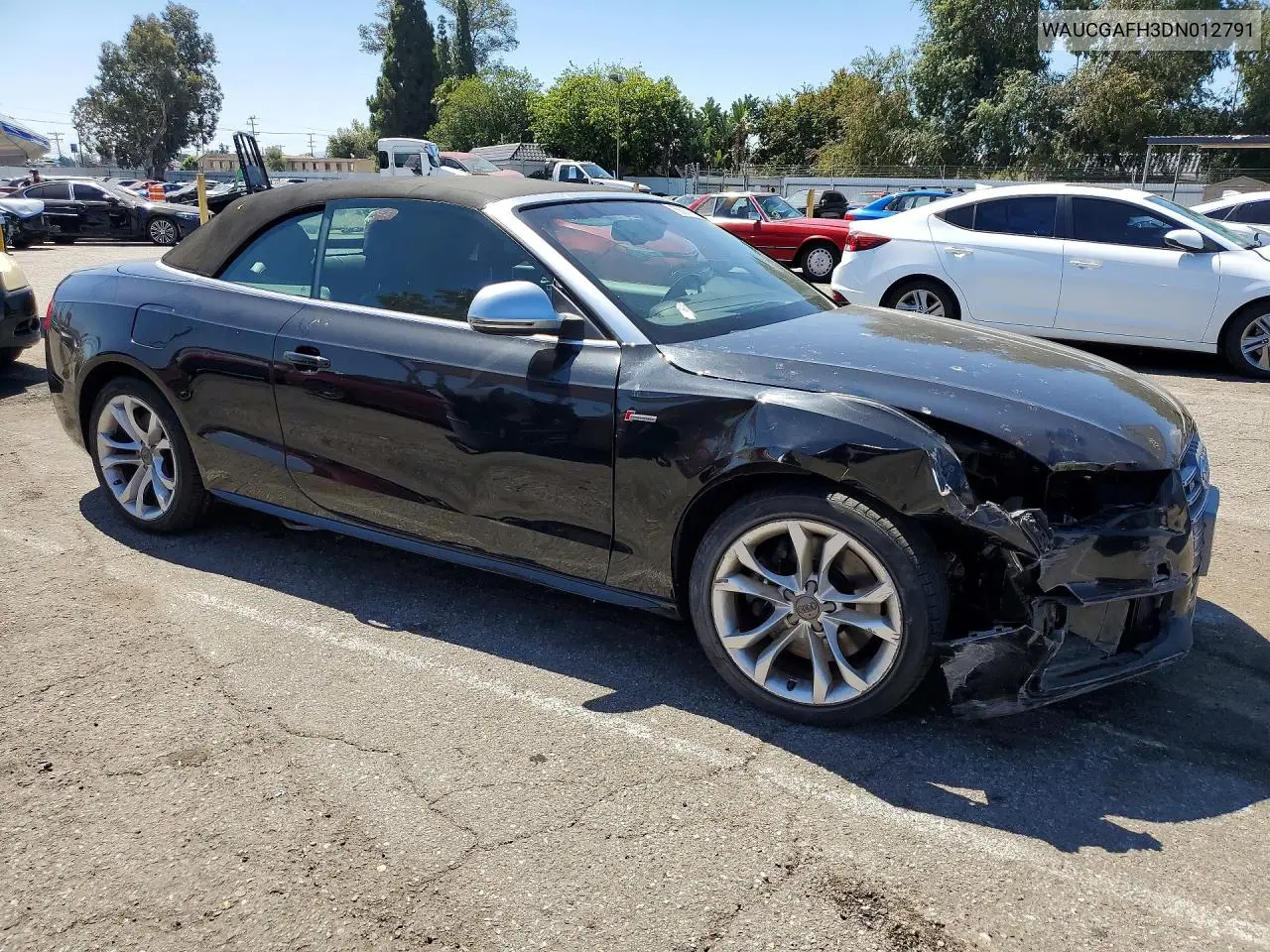 2013 Audi S5 Premium Plus VIN: WAUCGAFH3DN012791 Lot: 56979166