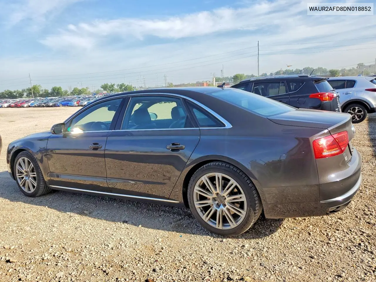 2013 Audi A8 L Quattro VIN: WAUR2AFD8DN018852 Lot: 59663596