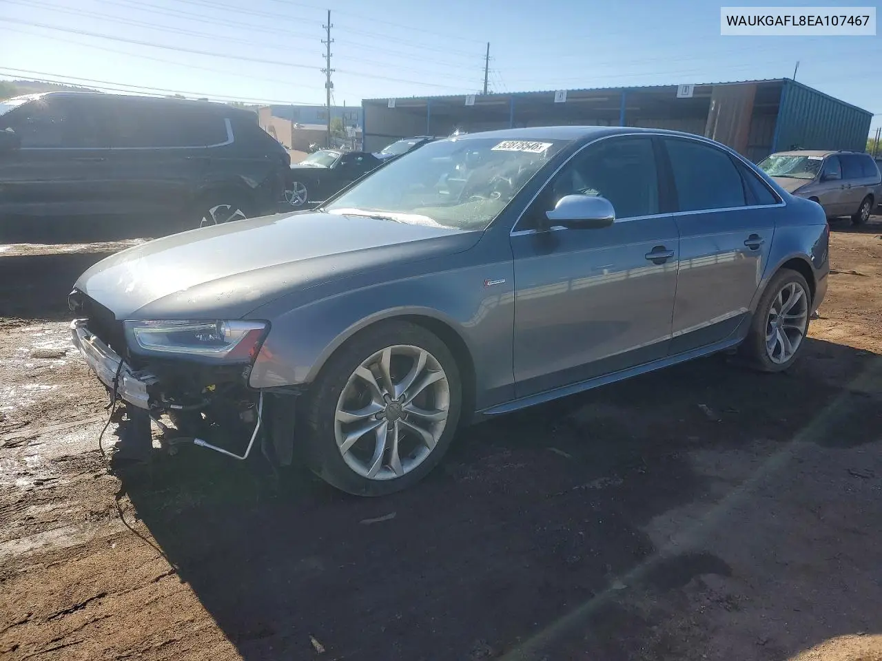 2014 Audi S4 Prestige VIN: WAUKGAFL8EA107467 Lot: 52878546