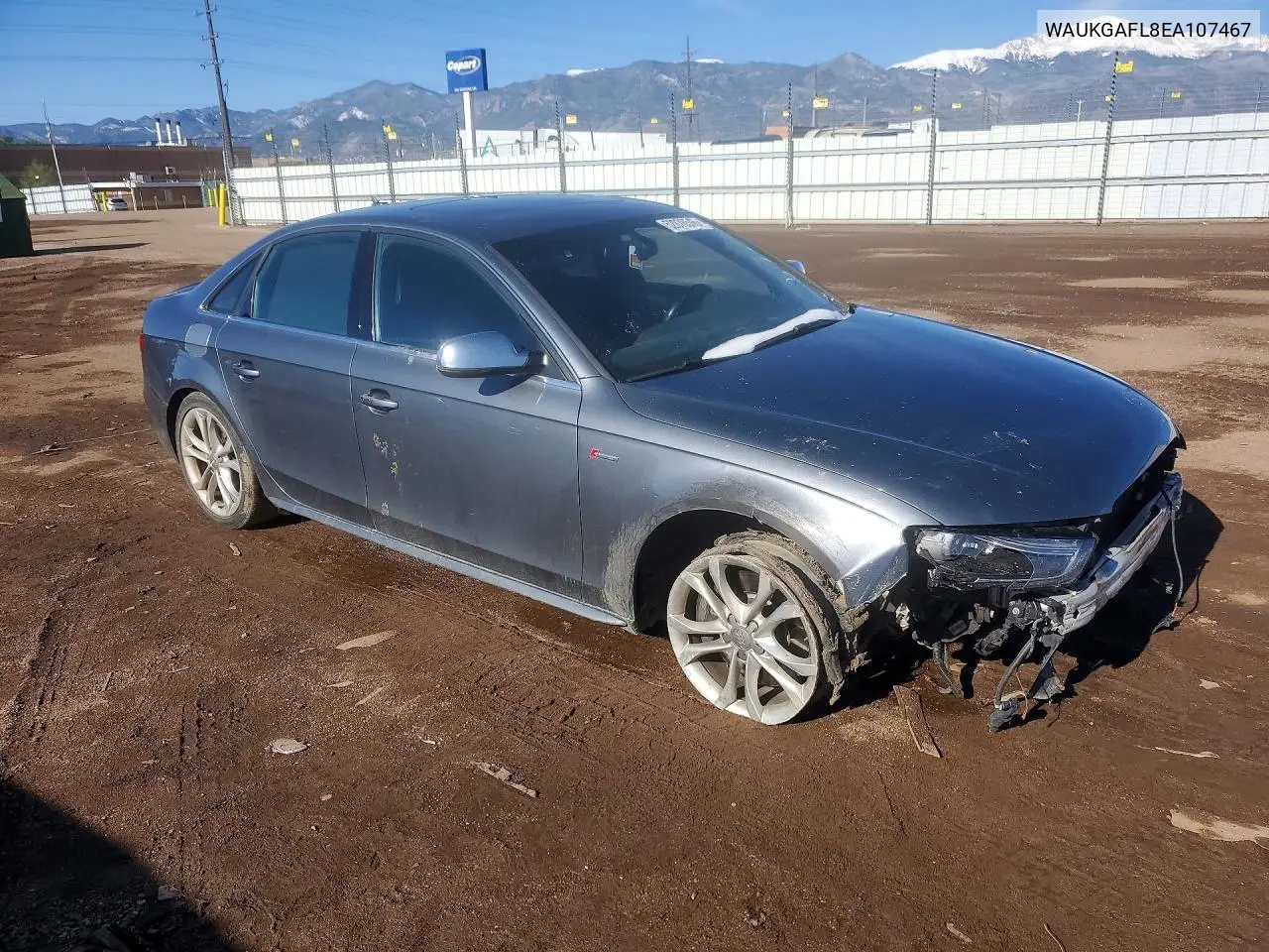 2014 Audi S4 Prestige VIN: WAUKGAFL8EA107467 Lot: 52878546