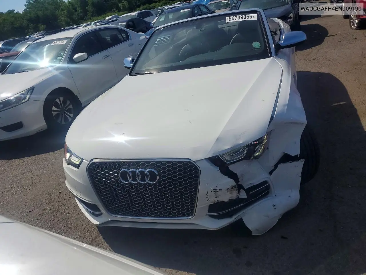2014 Audi S5 Premium Plus VIN: WAUCGAFH4EN009190 Lot: 56739056