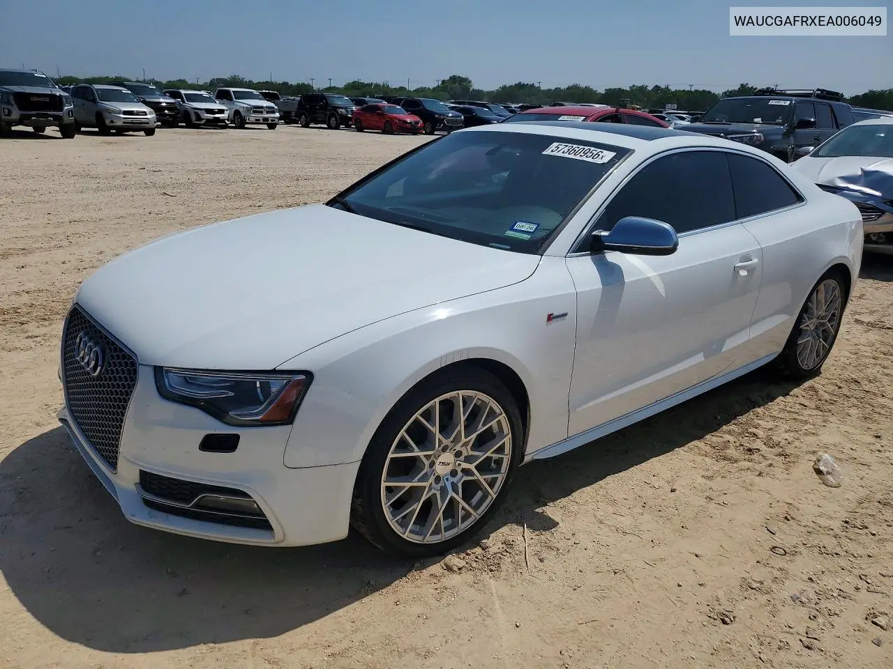 2014 Audi S5 Premium Plus VIN: WAUCGAFRXEA006049 Lot: 57360956
