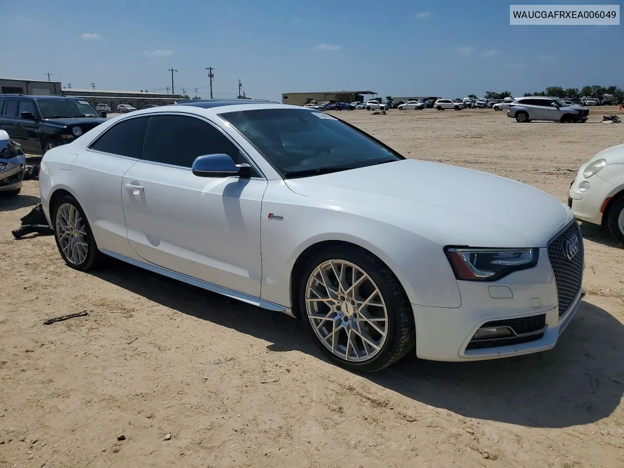 2014 Audi S5 Premium Plus VIN: WAUCGAFRXEA006049 Lot: 57360956