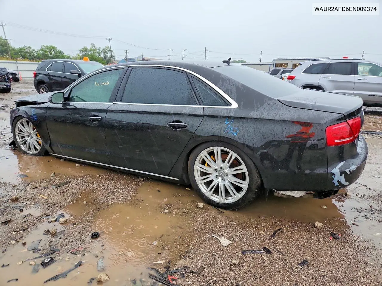 2014 Audi A8 L Quattro VIN: WAUR2AFD6EN009374 Lot: 57378206