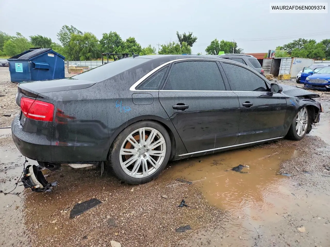 2014 Audi A8 L Quattro VIN: WAUR2AFD6EN009374 Lot: 57378206