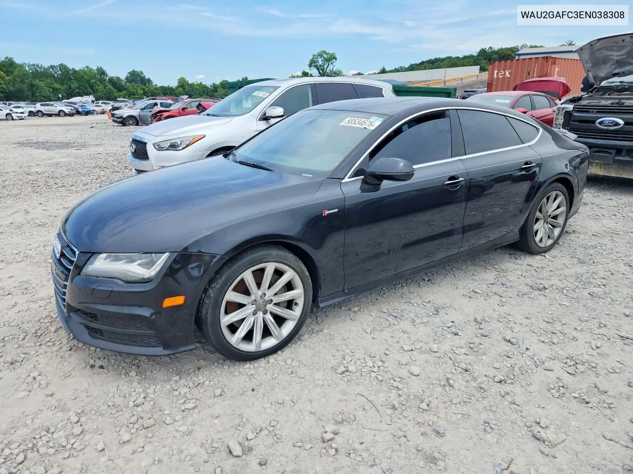 2014 Audi A7 Prestige VIN: WAU2GAFC3EN038308 Lot: 58534676