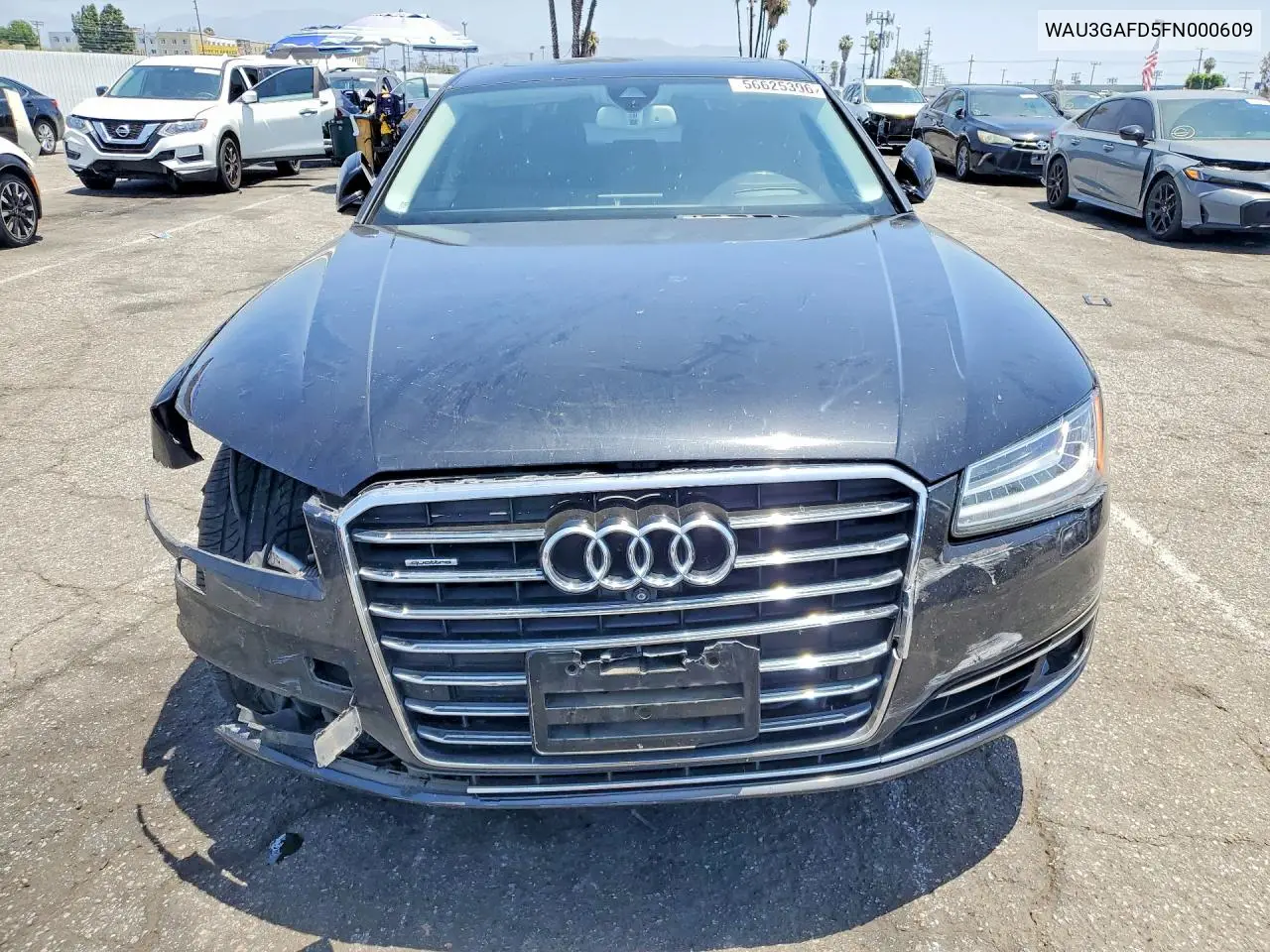 2015 Audi A8 L Quattro VIN: WAU3GAFD5FN000609 Lot: 56625396