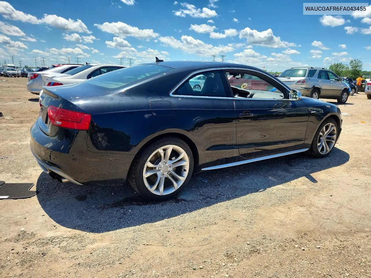 2015 Audi S5 Premium Plus VIN: WAUCGAFR6FA043455 Lot: 57041936