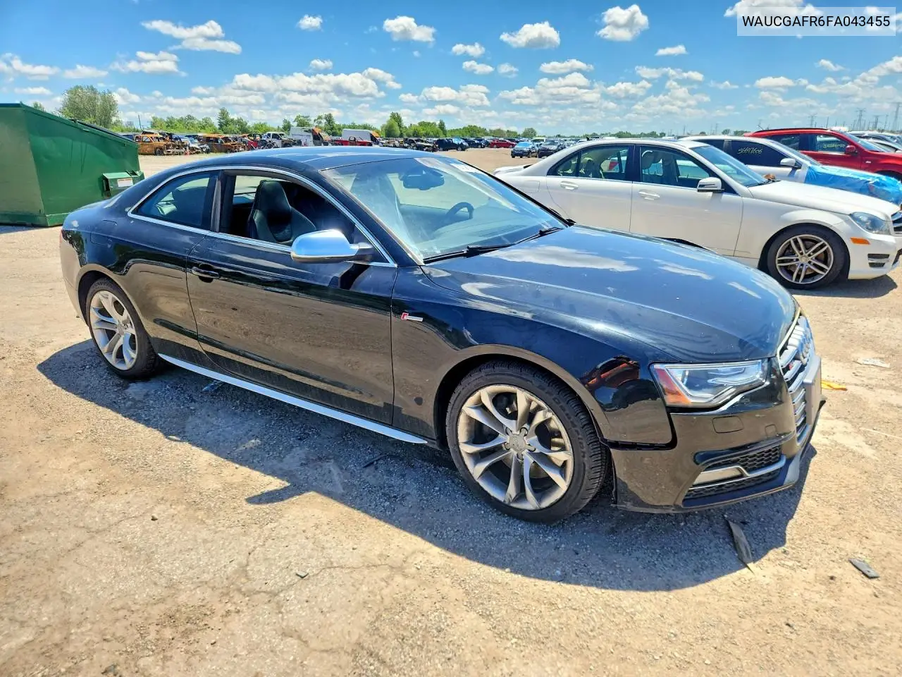 2015 Audi S5 Premium Plus VIN: WAUCGAFR6FA043455 Lot: 57041936