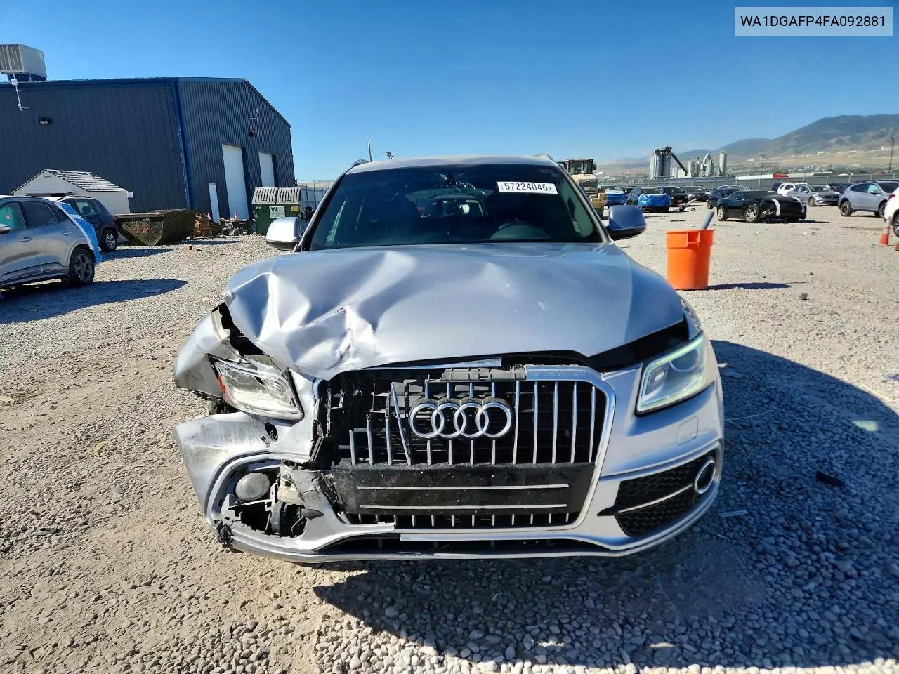 2015 Audi Q5 Premium Plus VIN: WA1DGAFP4FA092881 Lot: 57224046