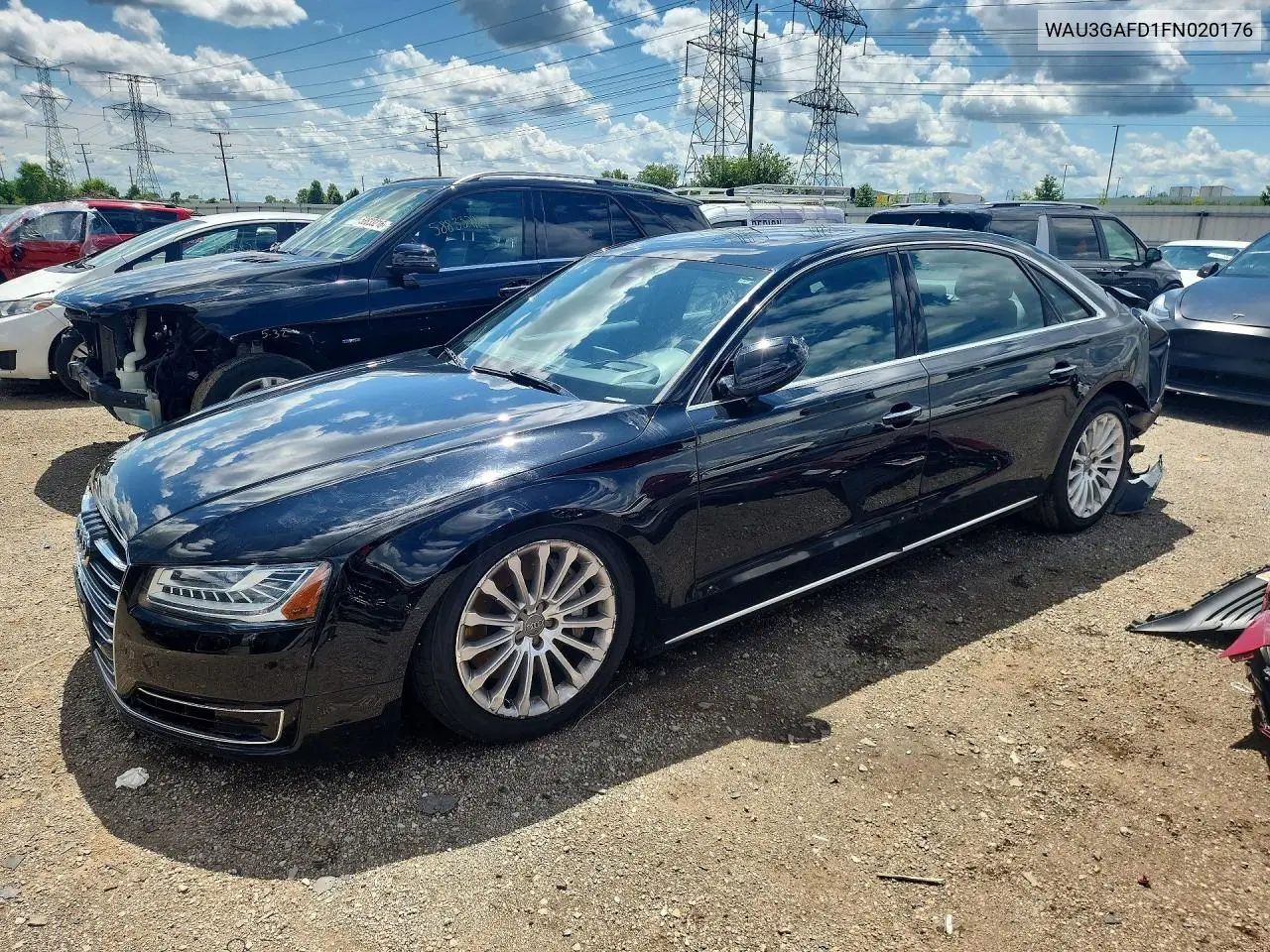 2015 Audi A8 L Quattro VIN: WAU3GAFD1FN020176 Lot: 58770356