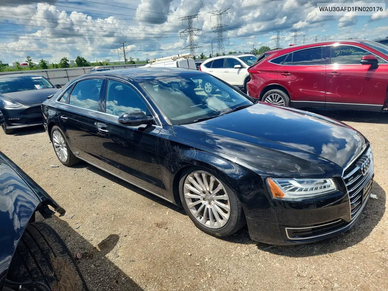 2015 Audi A8 L Quattro VIN: WAU3GAFD1FN020176 Lot: 58770356